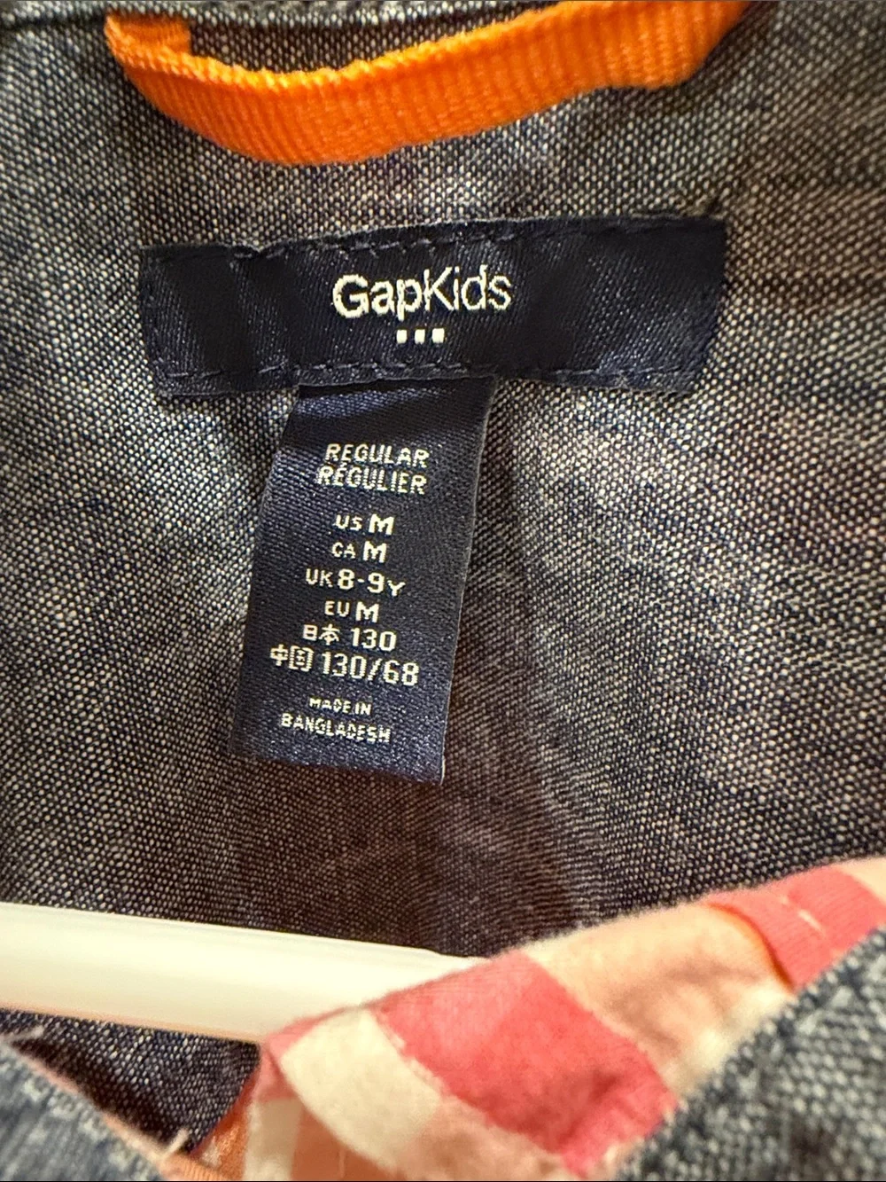 GAP Boys Pink & Orange gPlaid Button-Down Shirt